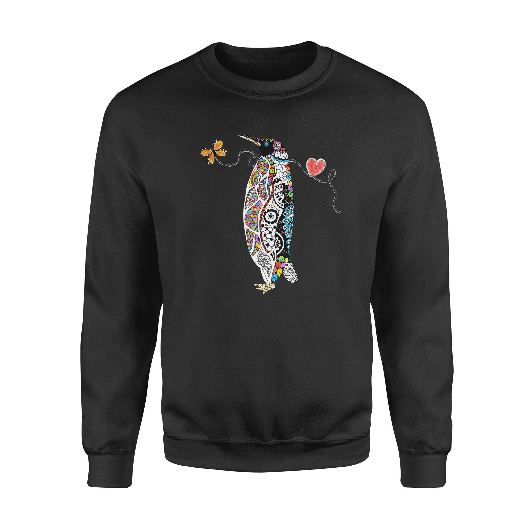 Sunshine89 – Zentangle rainbow penguin – Standard Crew Neck Sweatshirt