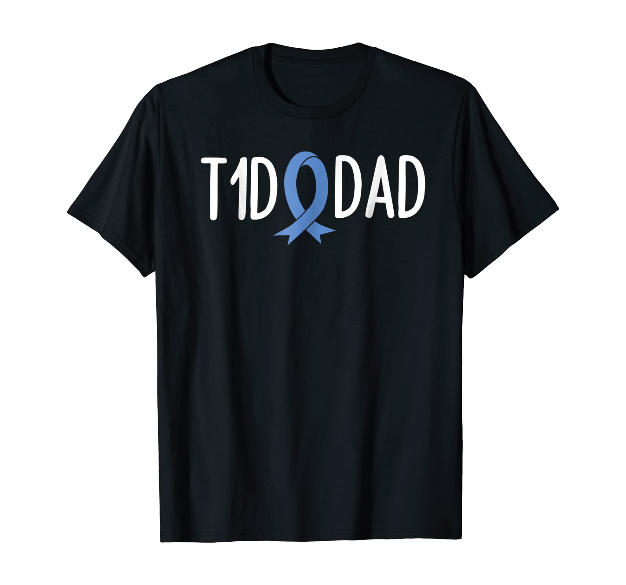 T1D Dad type1 t1 Diabetes Shirt Awareness Men Father Ribbon