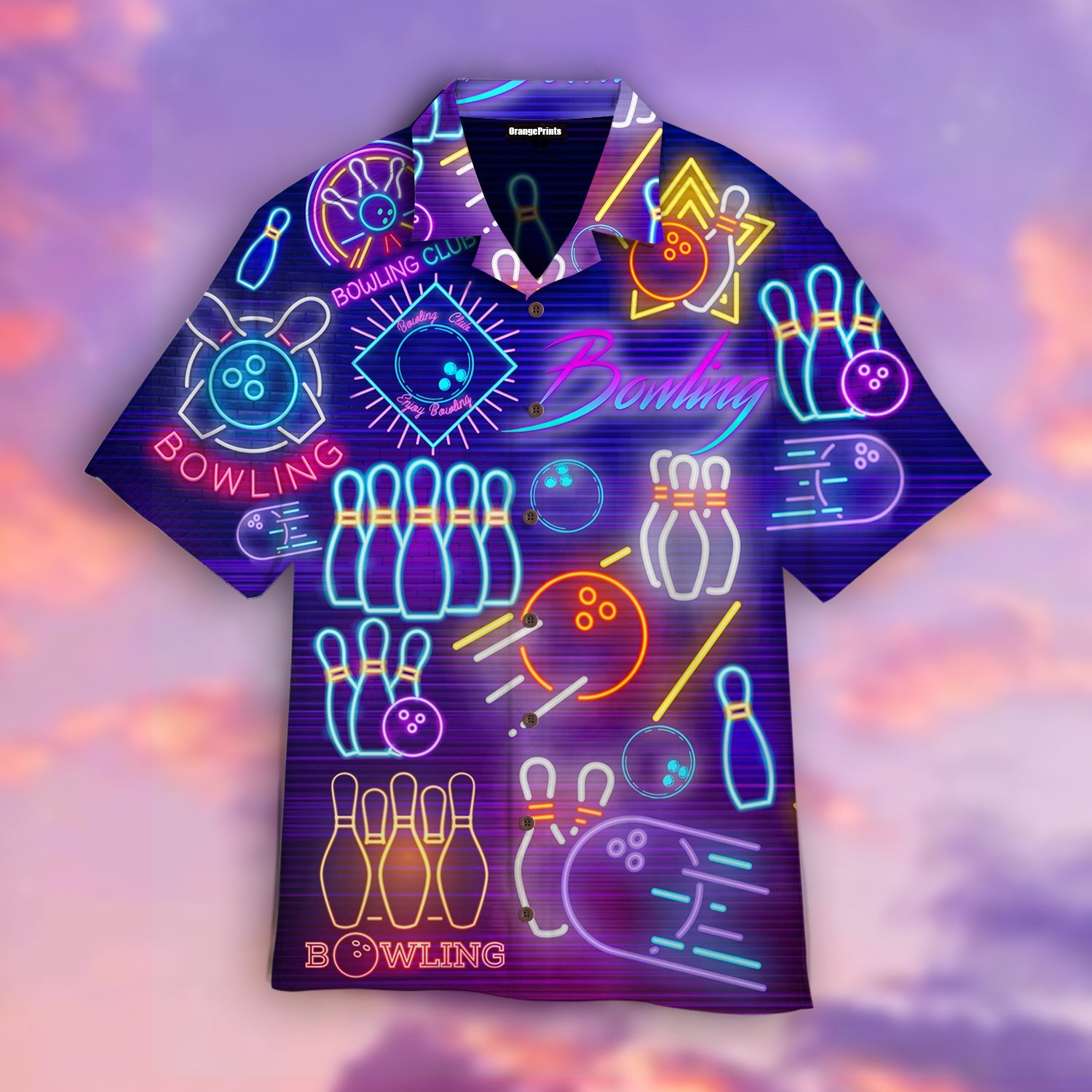 Bowling Club Neon Hawaii Shirt For Men Women Adult Ha82067