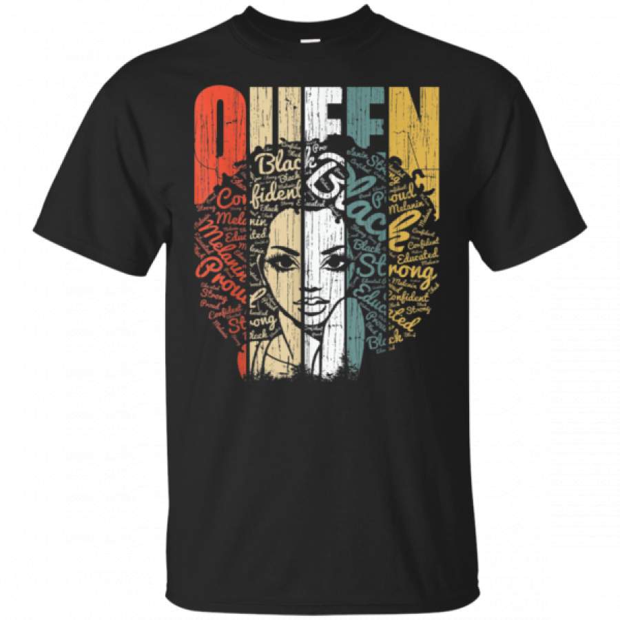 Retro African American Educate Strong Black Queen shirts