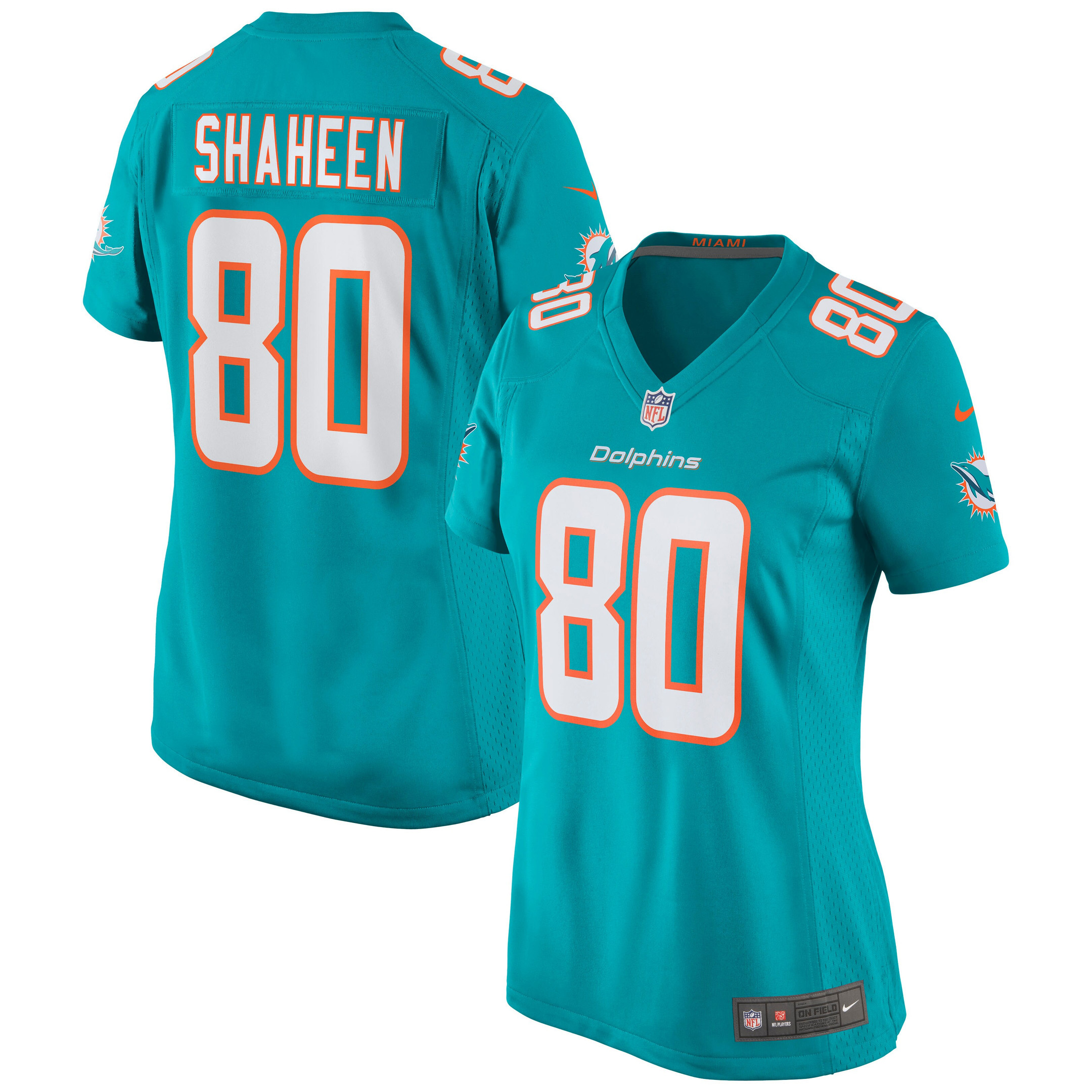 Adam Shaheen Miami Dolphins Womens Game Jersey – Aqua NFL