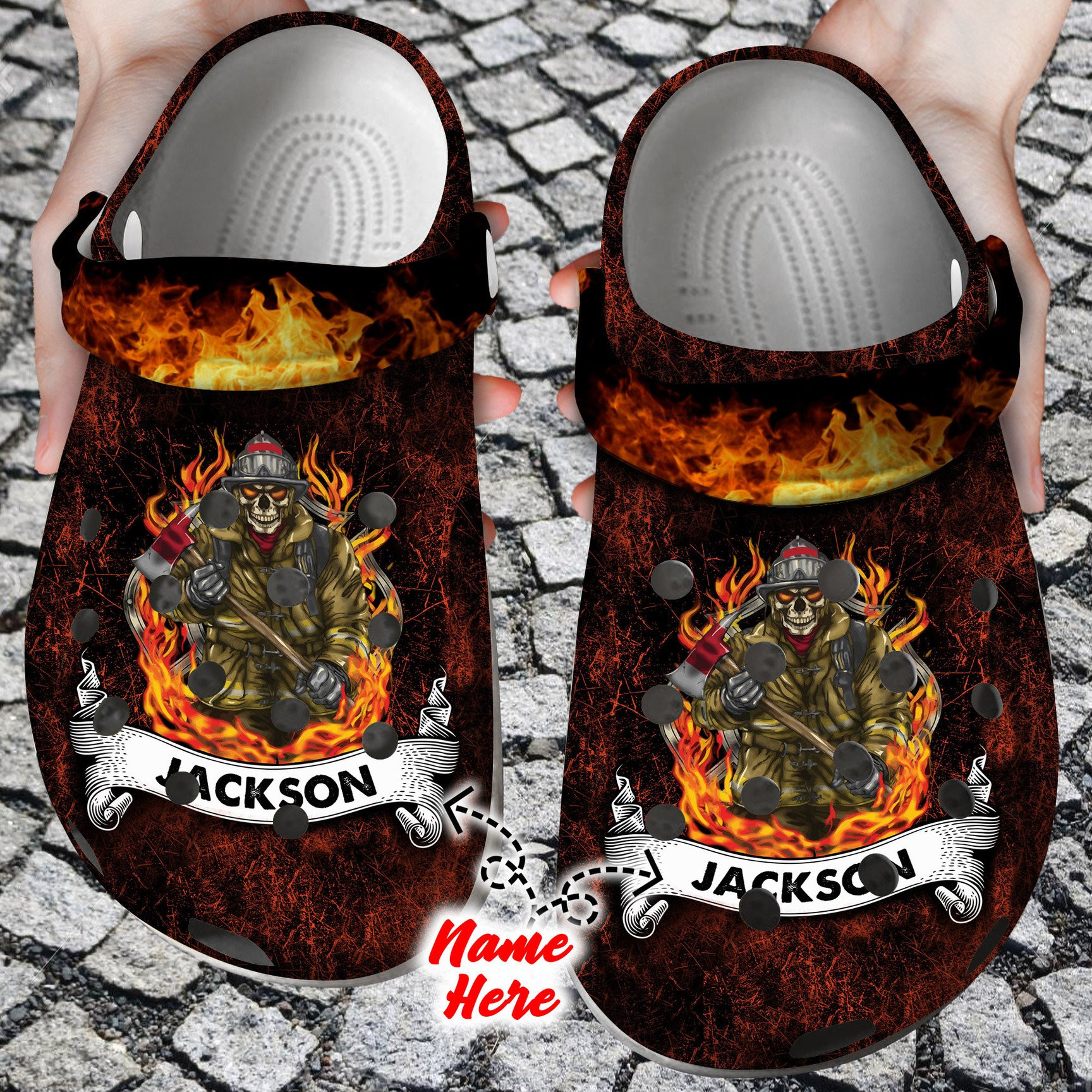 Firefighter Fueled By Fire Driven By Courage Crocs Clog Shoes Custom Crocs