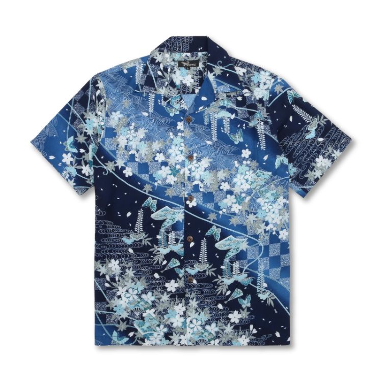 Floral Blue Awesome Design Hawaii Shirt Ha44029