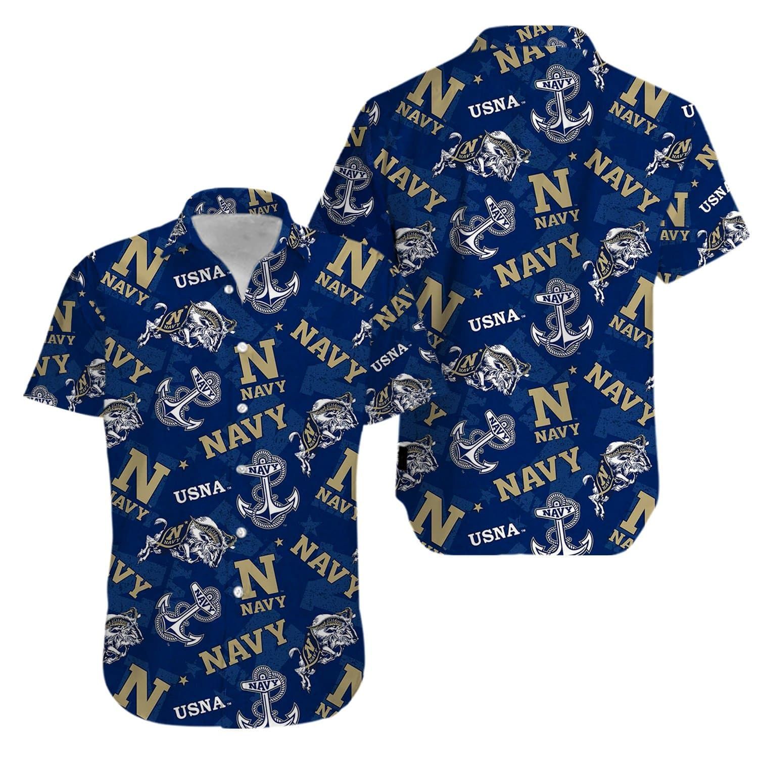 Beach Shirt Navy Veteran Us Naval Academy Hawaiian Shirts #Kv