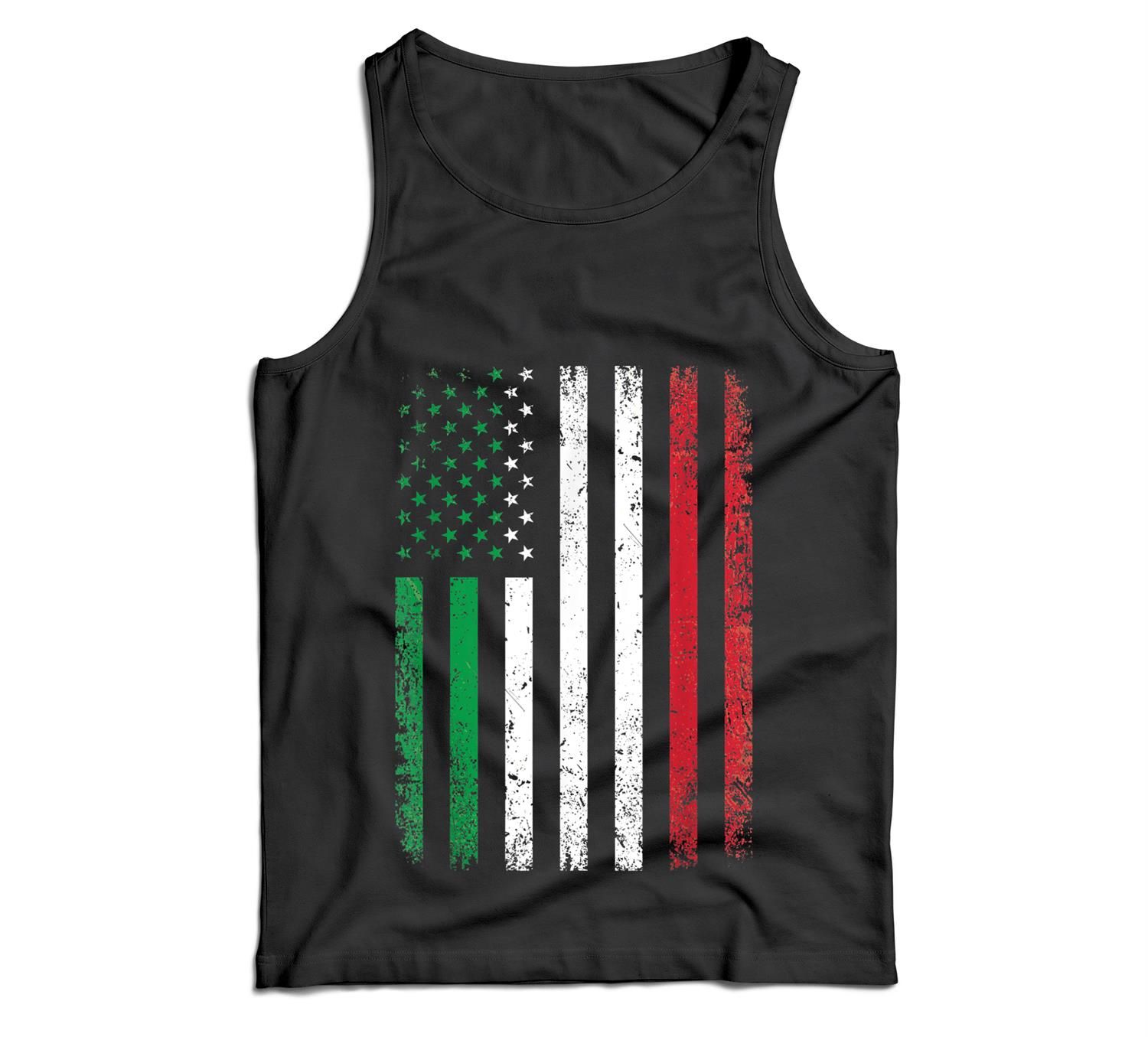 Italy Usa Flag 4Th Of July Patriotic American Italian Flag Men Tank Top