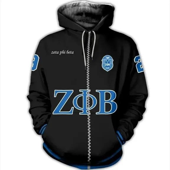 Sorority Hoodie – Soo Sweet Zeta Phi Beta Zip Hoodie