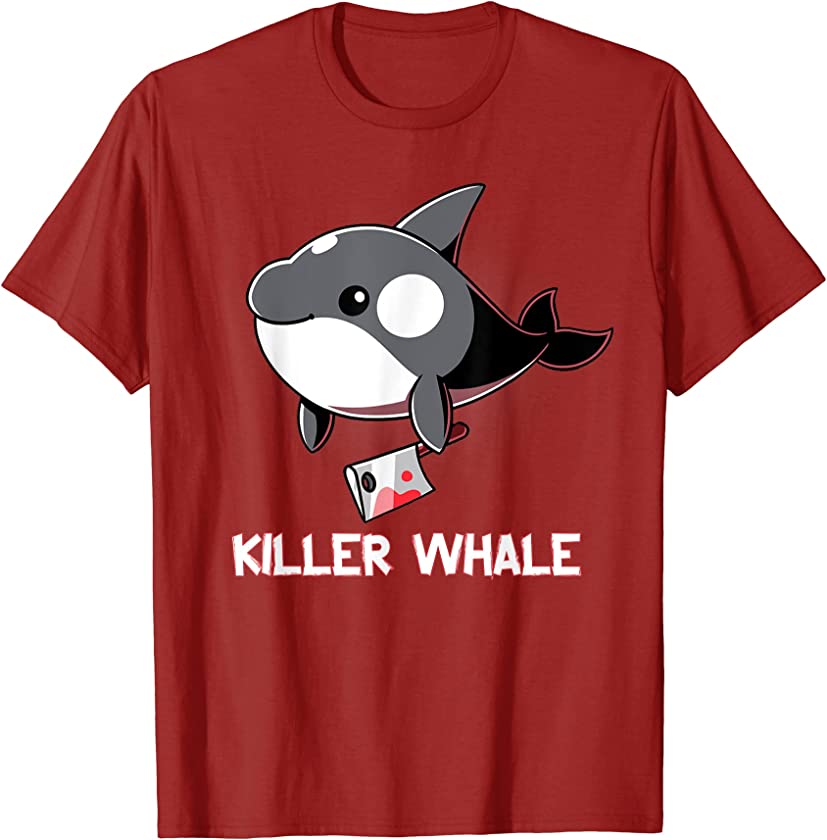 Smile Killer Whale Shirt Funny Swimming Killer Whale Gifts T-Shirt