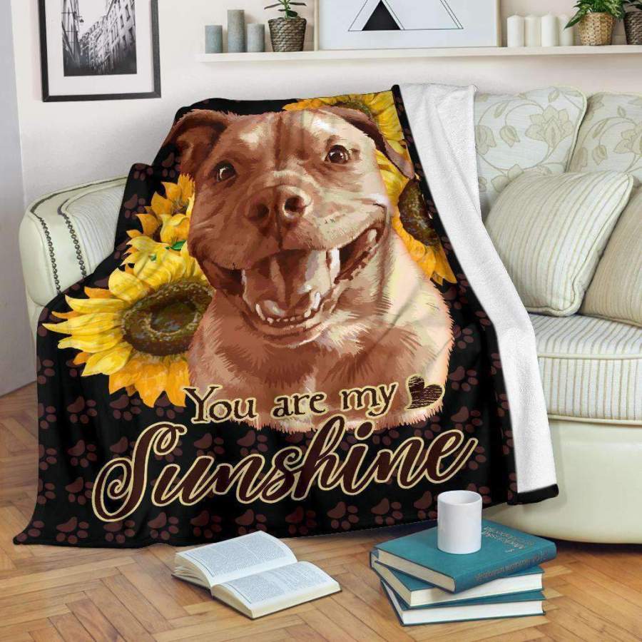 You Are My Sunshine Gift For Pitbull Lovers Blanket