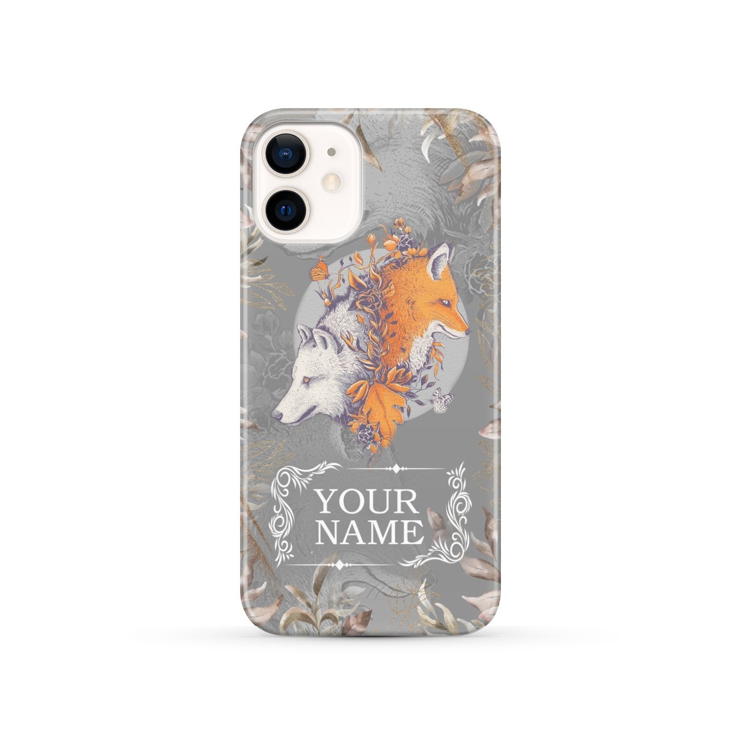 Name Custom Phone Case Aesthetic Fox And Wolf