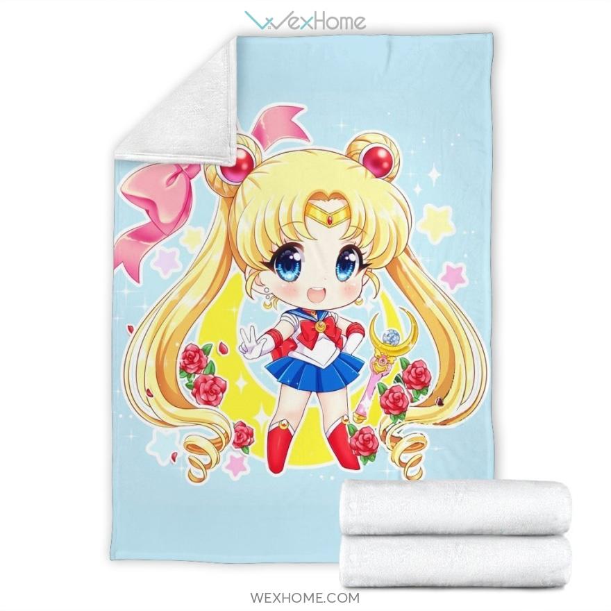 Sailor Moon Chibi Anime Premium Blanket