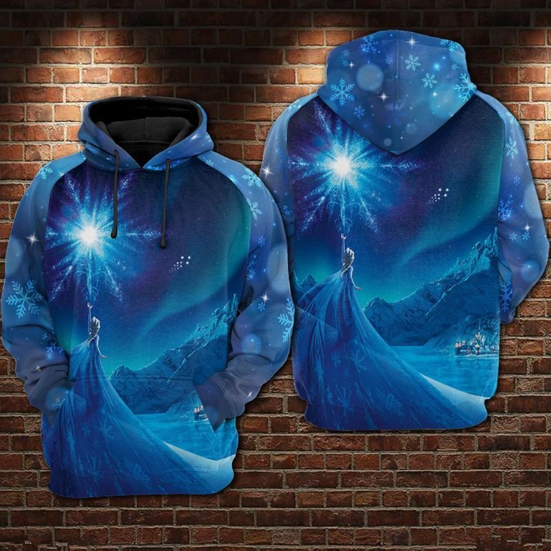 Unifinz Dn Frozen Hoodie Frozen Power Of Elsa Blue Hoodie 2022