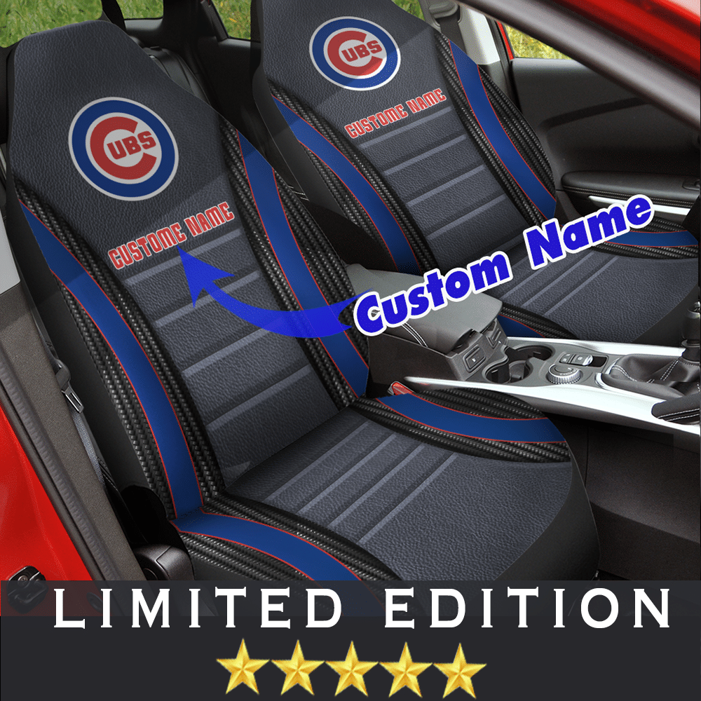 Chicago Cubs Custom Car Seat Covers (Set Of 2)