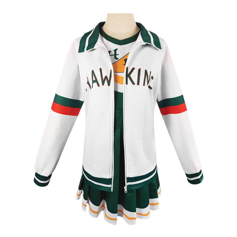 Stranger Things Season 4 Chrissy Cunningham Costume Cheerleader Uniform Hawkins School Lucas Sinclair Dress Halloween anime alx