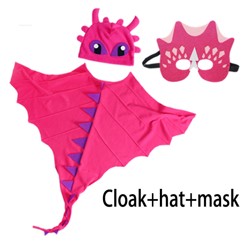 3-8y Kids Clothes Dinosaur Cape Hat Mask Children Costumes Halloween clothes Christmas Cosplay Costumes Kids Cosplay Clothes alx