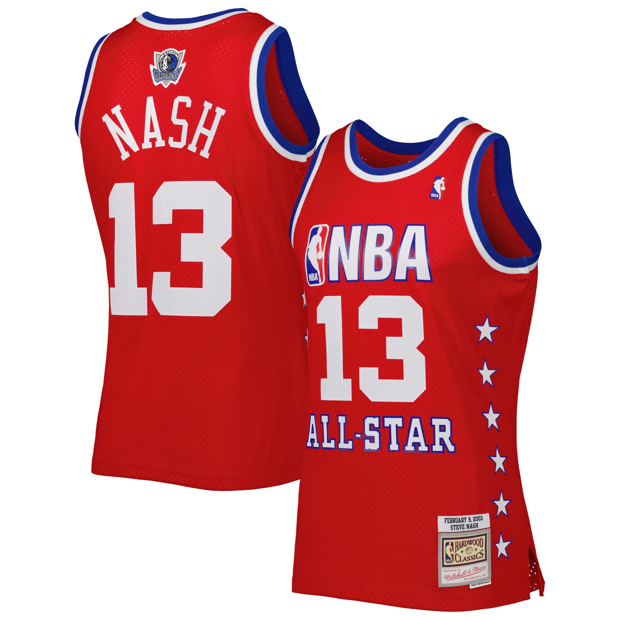 Steve Nash Western Conference Mitchell & Ness 2003 All Star Game Swingman Jersey – Red