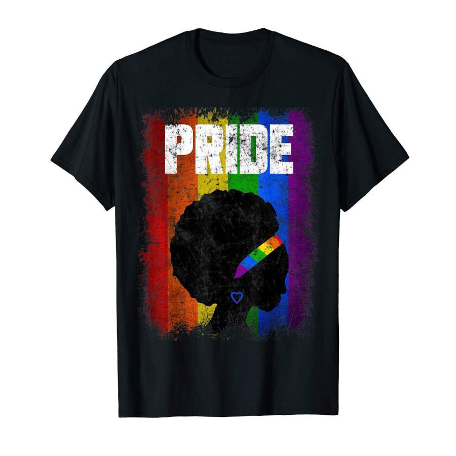 African American Gay Pride LGBT Awareness Africa Queen T-Shirt