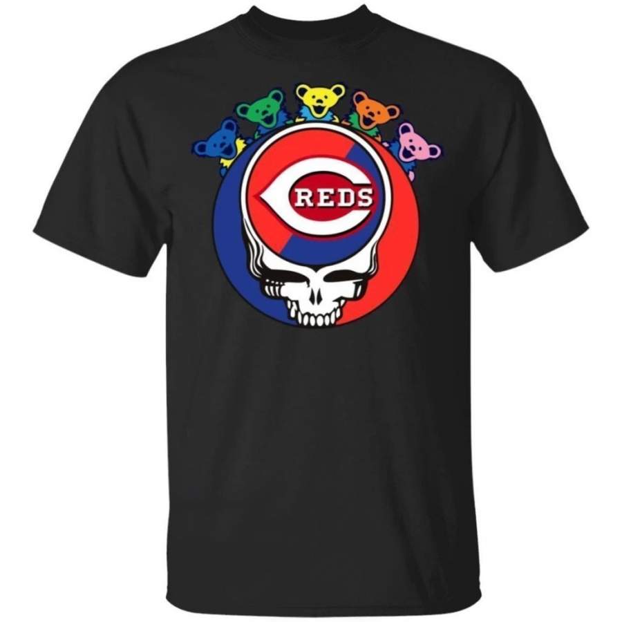 The Grateful Dead Mixed Cincinnati Reds T-Shirt For Fans PT06