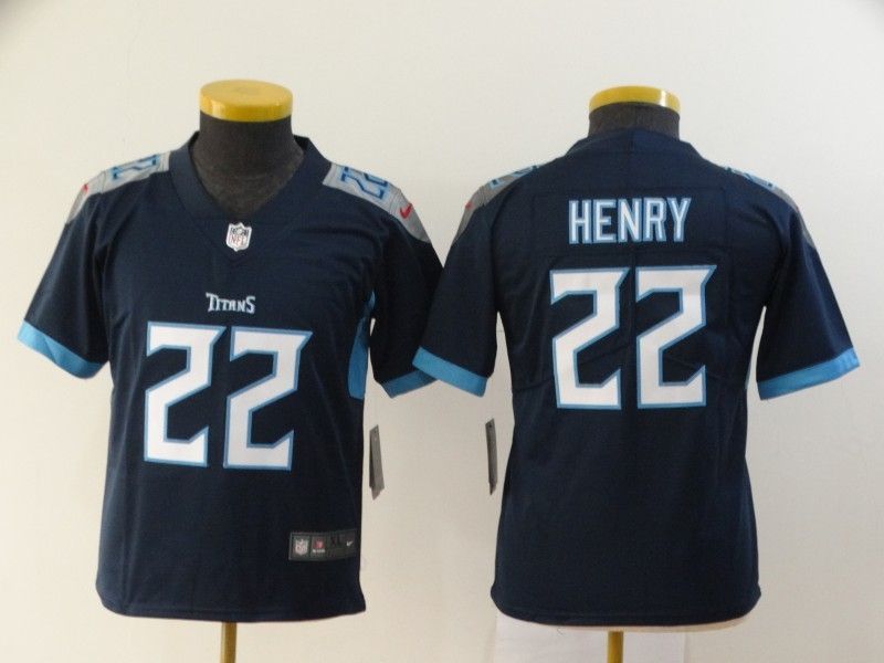 Tennessee Titans Derrick Henry #22 NFL 2020 Black Blue Jersey