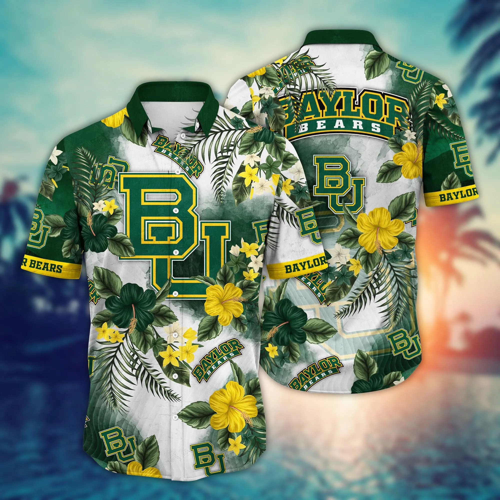 Baylor Bears NCCA Hawaiian Shirt Beach Seasontime Aloha Shirt