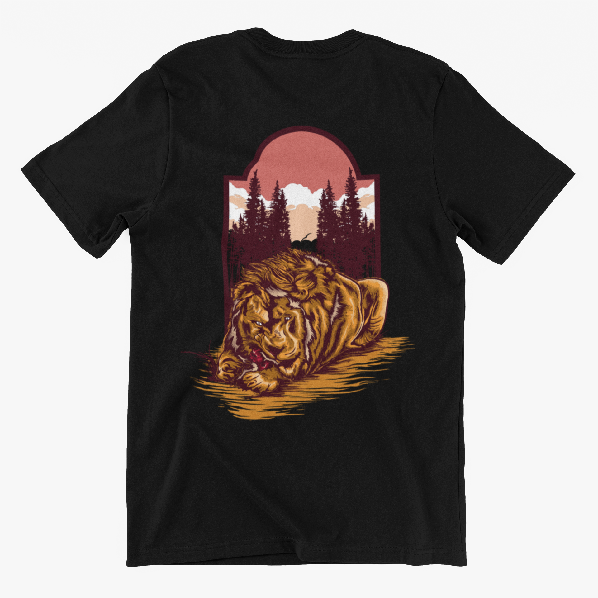 Unisex T-Shirt With Lion Print