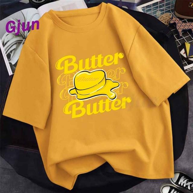 2021 New Ablum  Butter Bts Bangtan Boys Print Unisex Women Tshirt Female Kpop Clothes