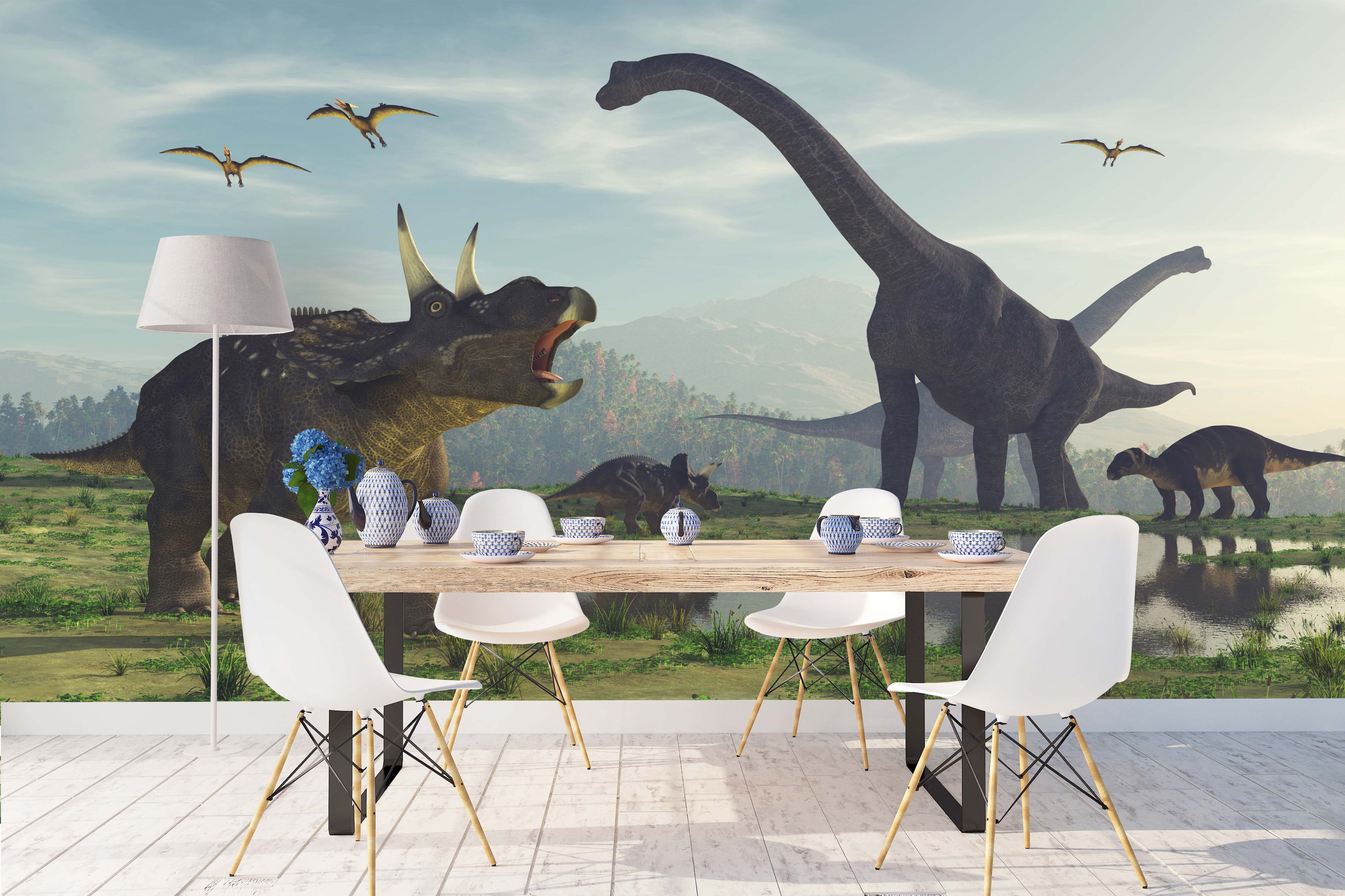 3D Dinosaur Sky Wall Mural Wallpaper 82