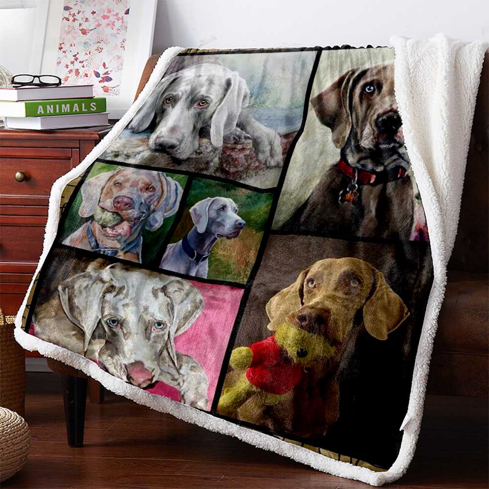 Weimaraner Dog 3D Custom Personalized Premium Fleece Blanket