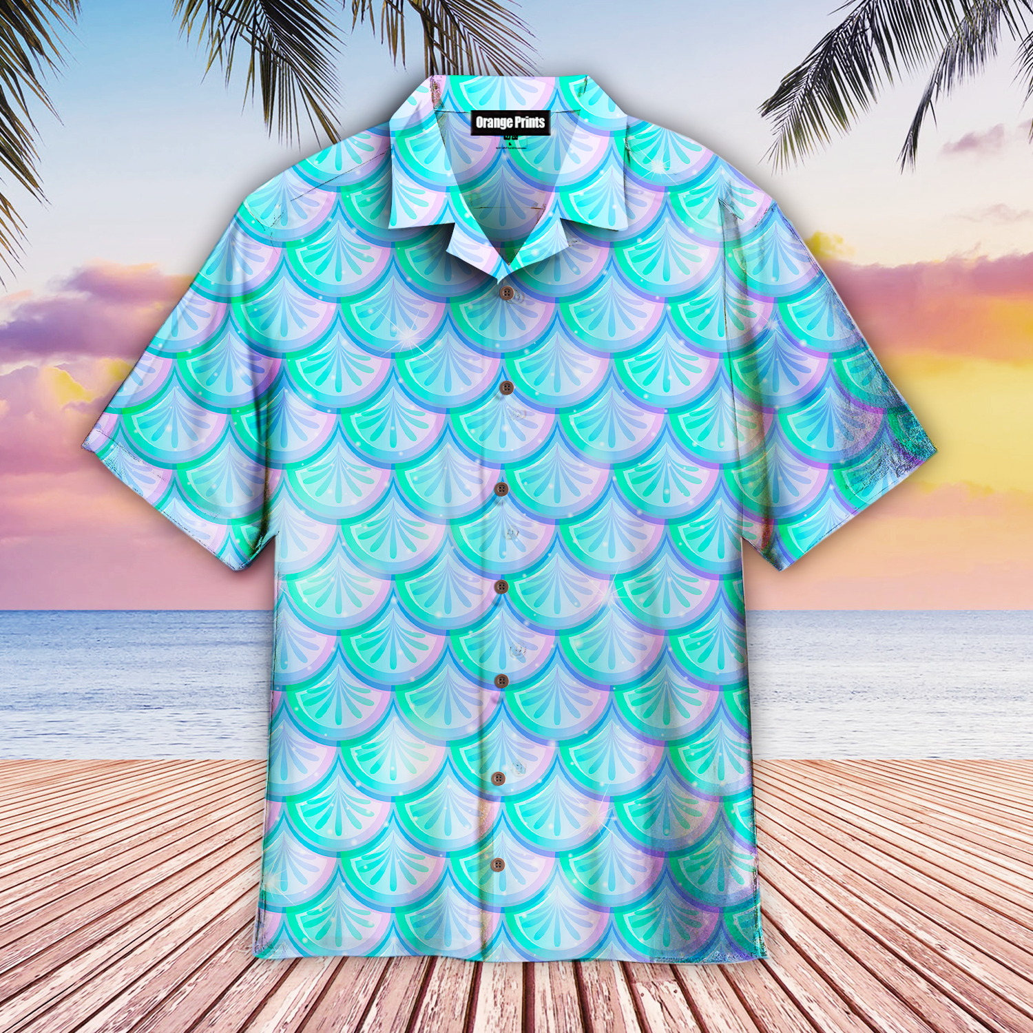 Colorful Mermaid Scales Aloha Hawaii Shirts For Men Women Ha37519