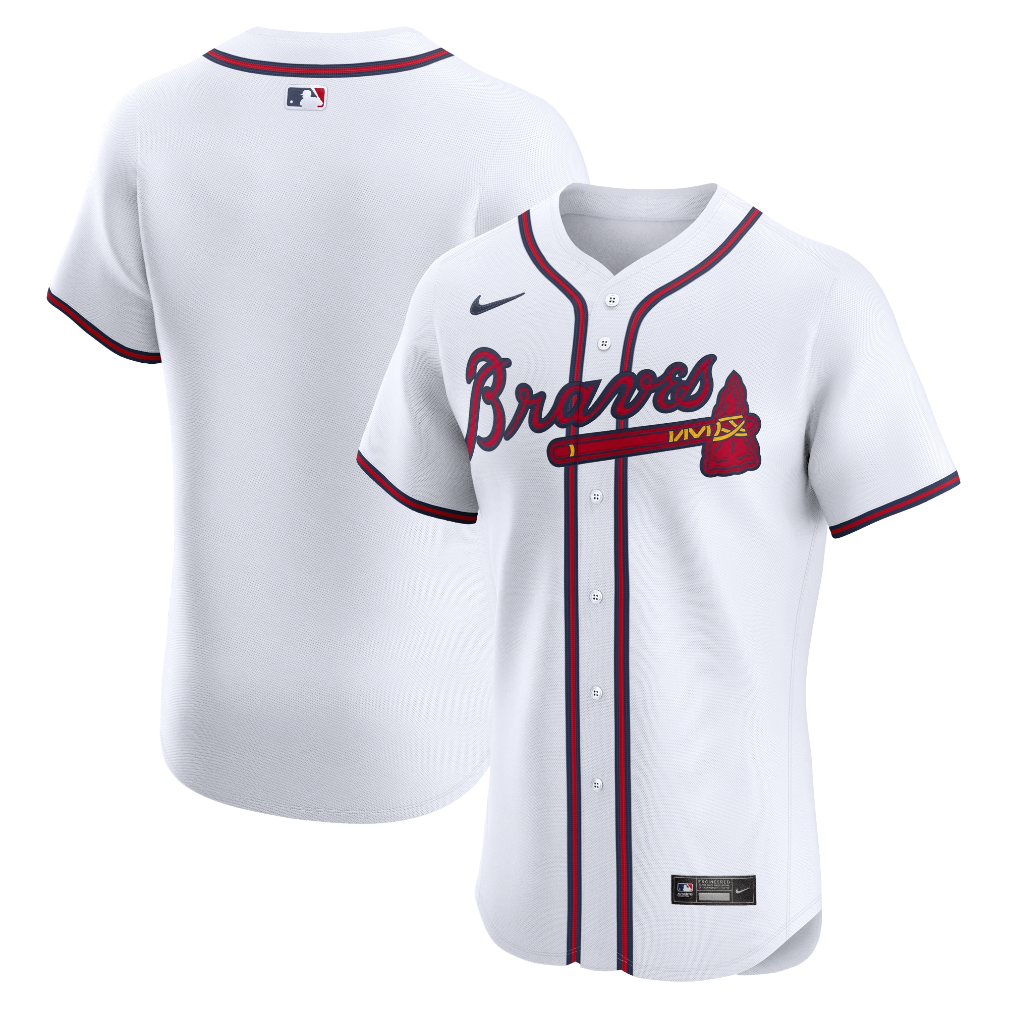 Atlanta Braves Home Elite Jersey – White