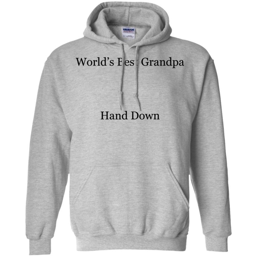 World’s Best Grandpa Hand Down Pullover Hoodie 8 oz