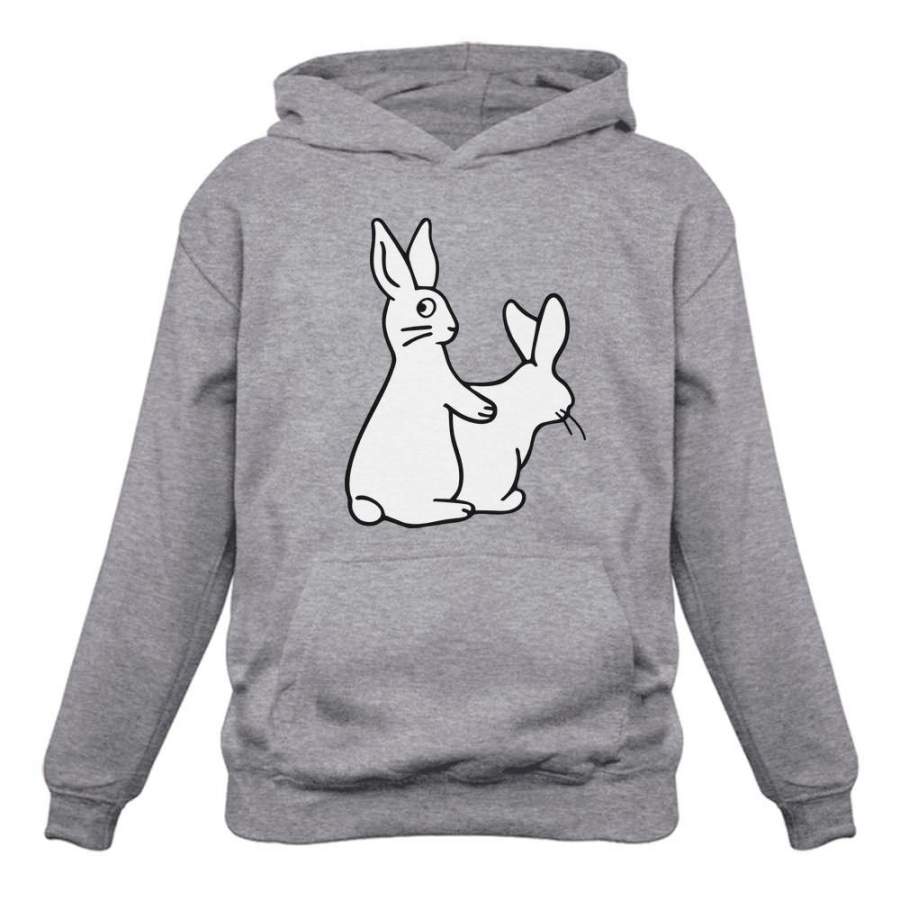 Rude Rabbits Funny Easter Humping Bunnies Women Hoodie