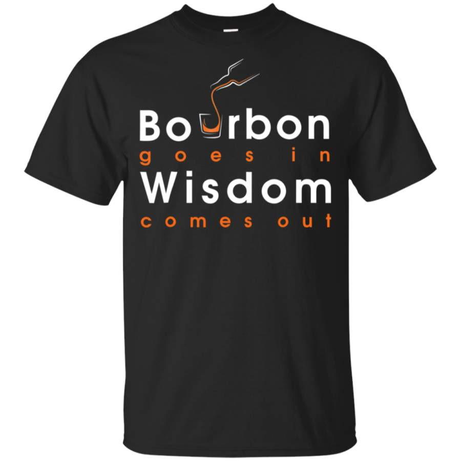 AGR Bourbon Goes In Wisdom Comes Out Whiskey Drinking Shirt G200B Gildan Youth Ultra Cotton T-Shirt