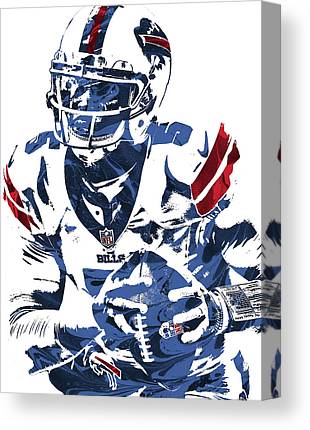 Tyrod Taylor Buffalo Bills Pixel Art Joe Hamilton Canvas Print