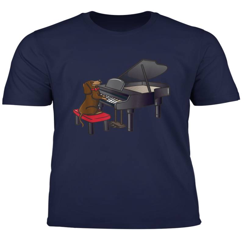 Cute Pianist Dachshund Puppy Dog Lover Kids Gift Boys Girls T Shirt