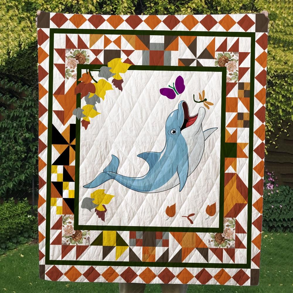 Dolphin Cl14100183Mdq Quilt Blanket