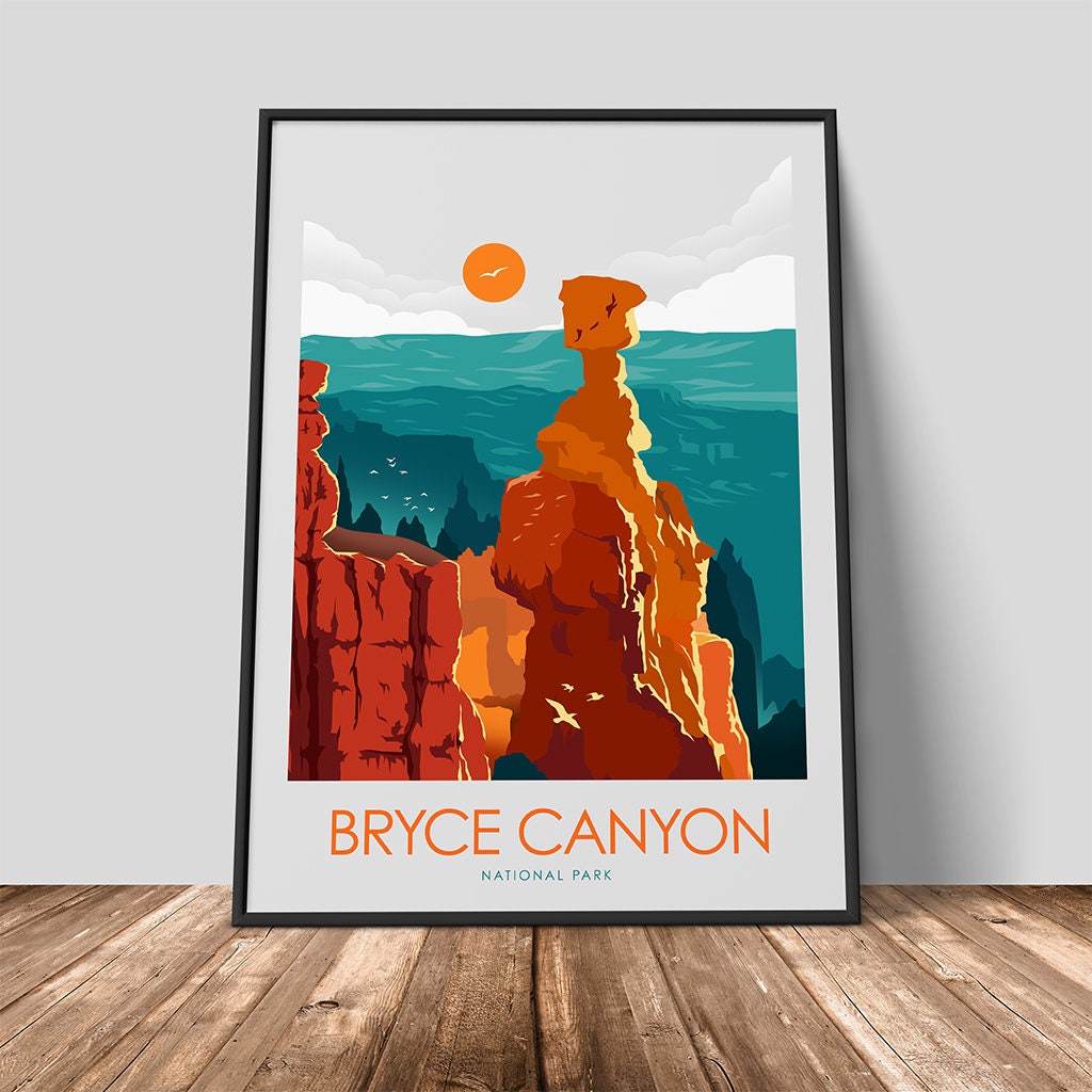 Bryce Canyon National Park | National Park Print | Travel Poster | -Home Decor
