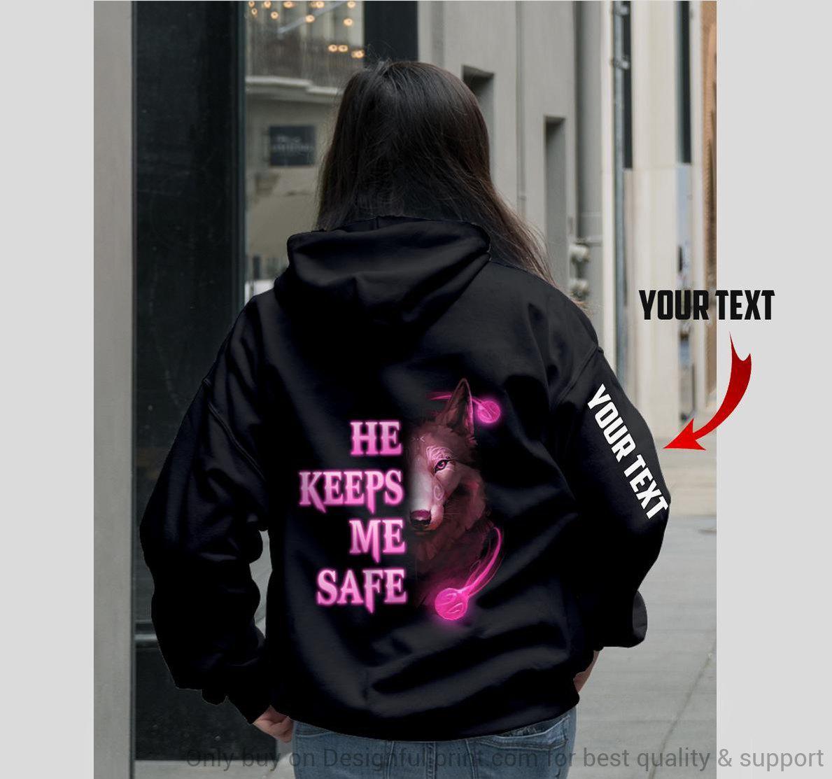 Wolf He Keeps Me Safe She Keeps Me Wild Valentine Gift For Him For Her Valentine Hoodie Couple Hoodie Personalized Unisex Hoodie Hg