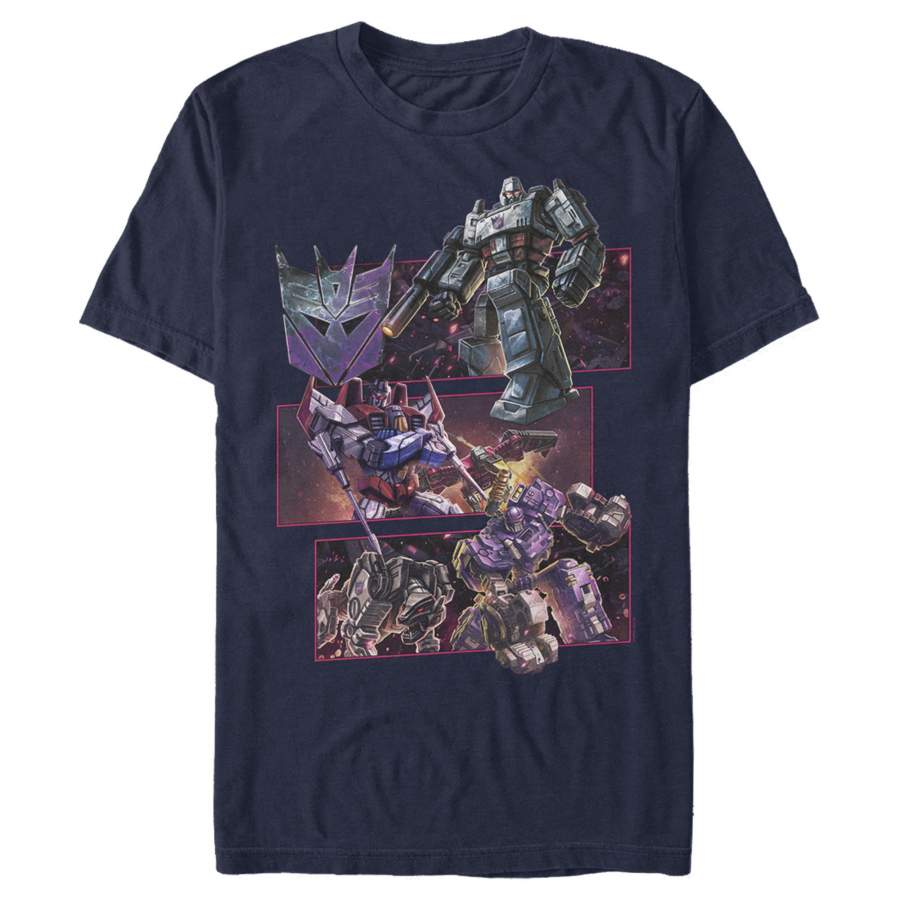 Transformers Men’s Decepticons Character Panels  T-Shirt