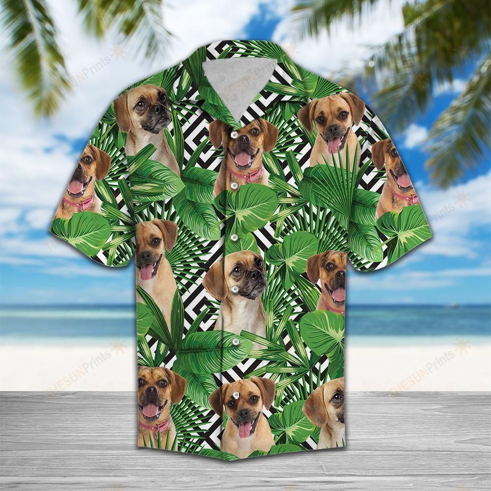 Summer Exotic Jungle Tropical Puggle Hawaiian Shirt Ha104406