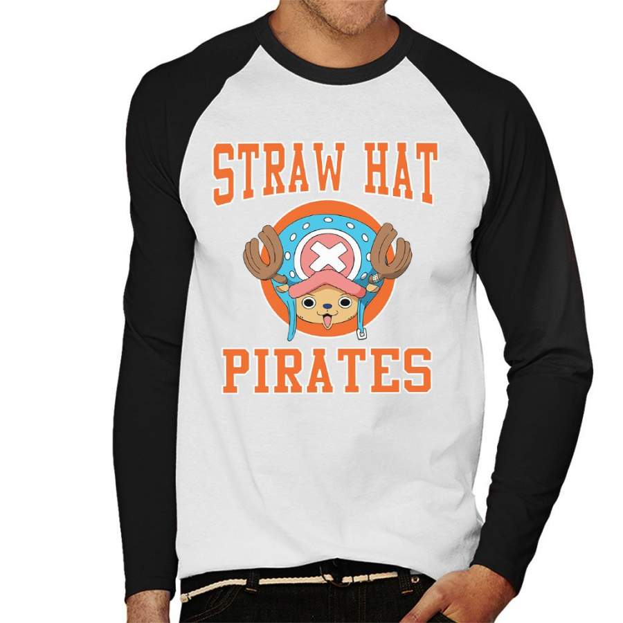 Straw Hat Pirates Tony Tony Chopper One Piece Men’s Baseball Long Sleeved T-shirt