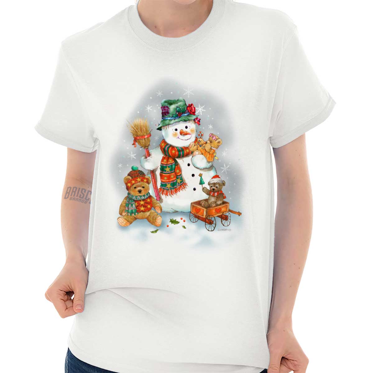 Snowman Teddy Bears  T-Shirt Tee