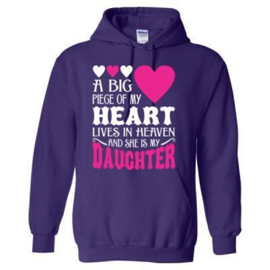 AGR My Heart Lives In Heaven And She Is My Daughter – Heavy Blend™ Hooded Sweatshirt