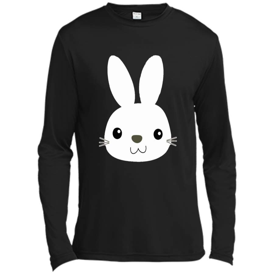 Easter Bunny Cute Face Funny Easter Pascha Holiday T-Shirt Long Sleeve Moisture Absorbing Shirt