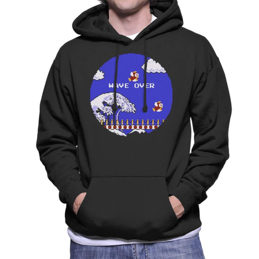 Wave Over Super Mario Kanagawa Men’s Hooded Sweatshirt