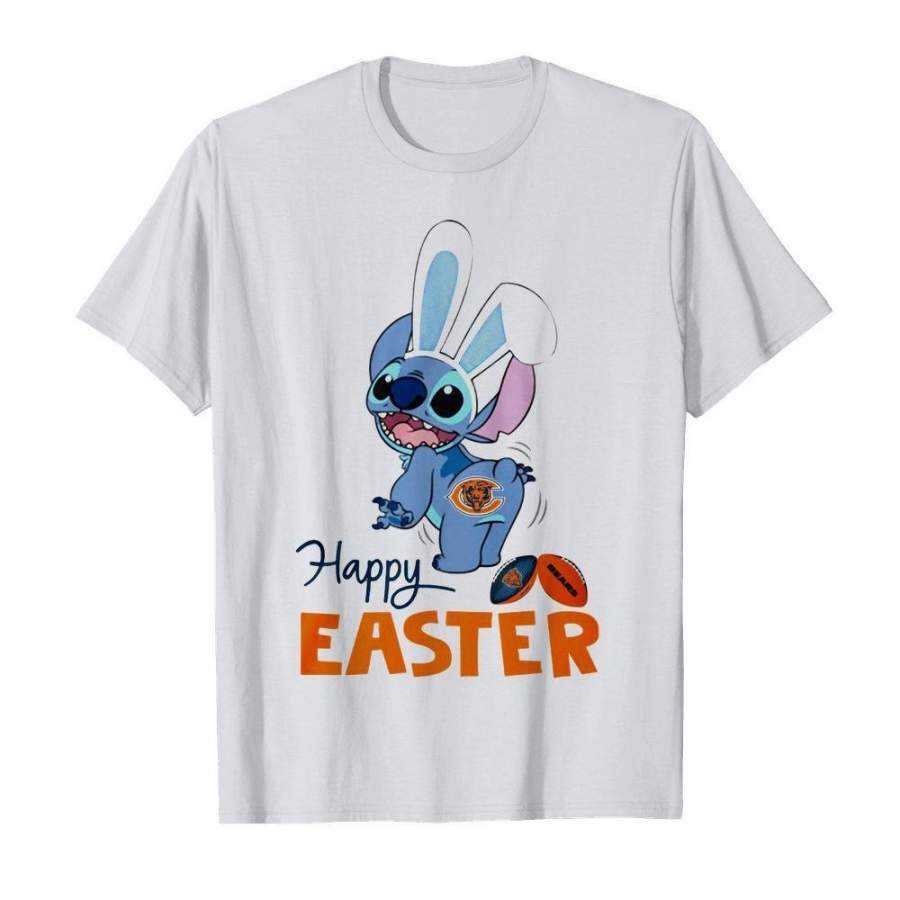 Stitch Bunny Chicago Bears Happy Easter Shirt