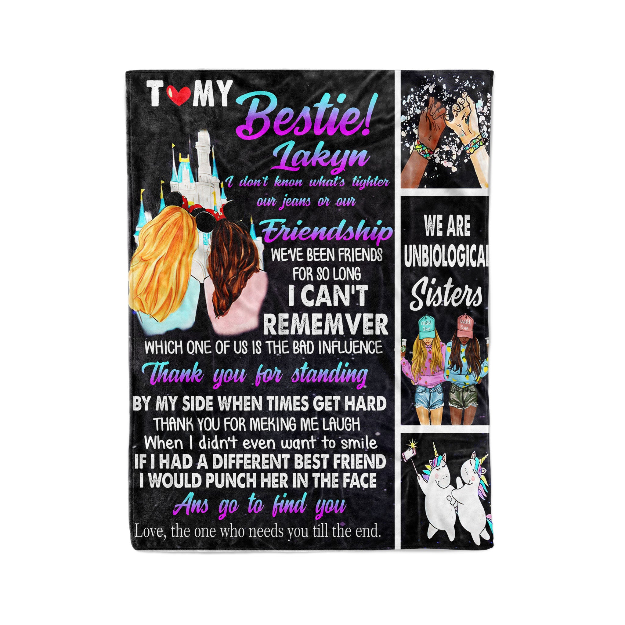 To My Bestie Gift to My Friend – Fleece Blanket