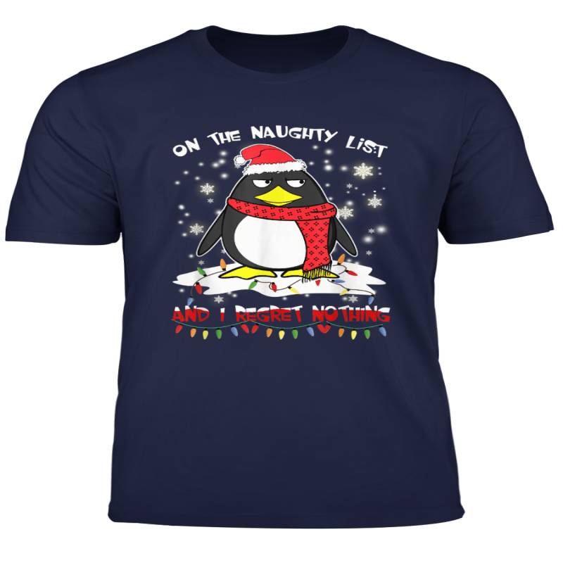 Merry Christmas Xmas Penguin Santa Funny Saying Gift Idea T Shirt