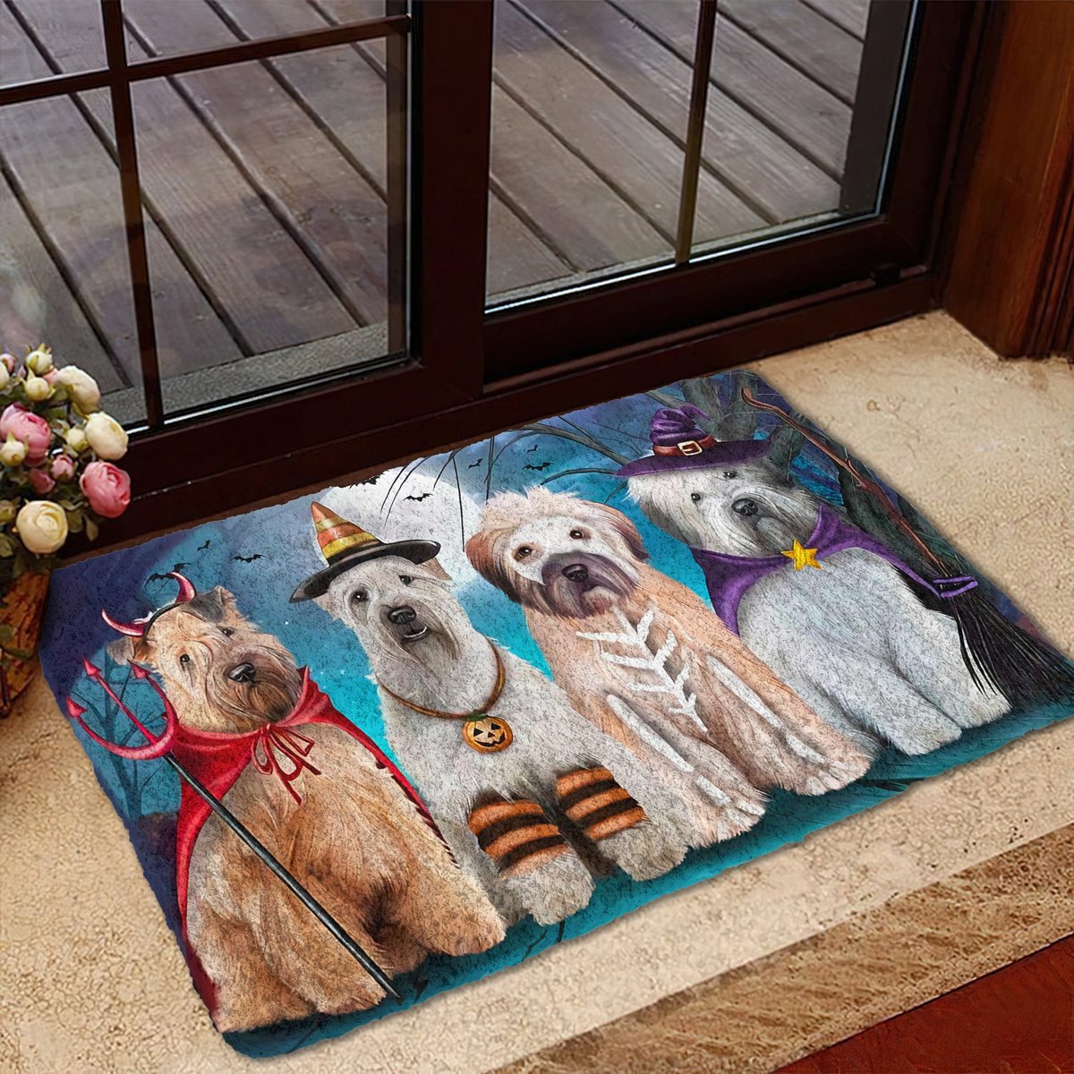 Tmarc Tee Wheaten Terriers Dog Halloween Doormat