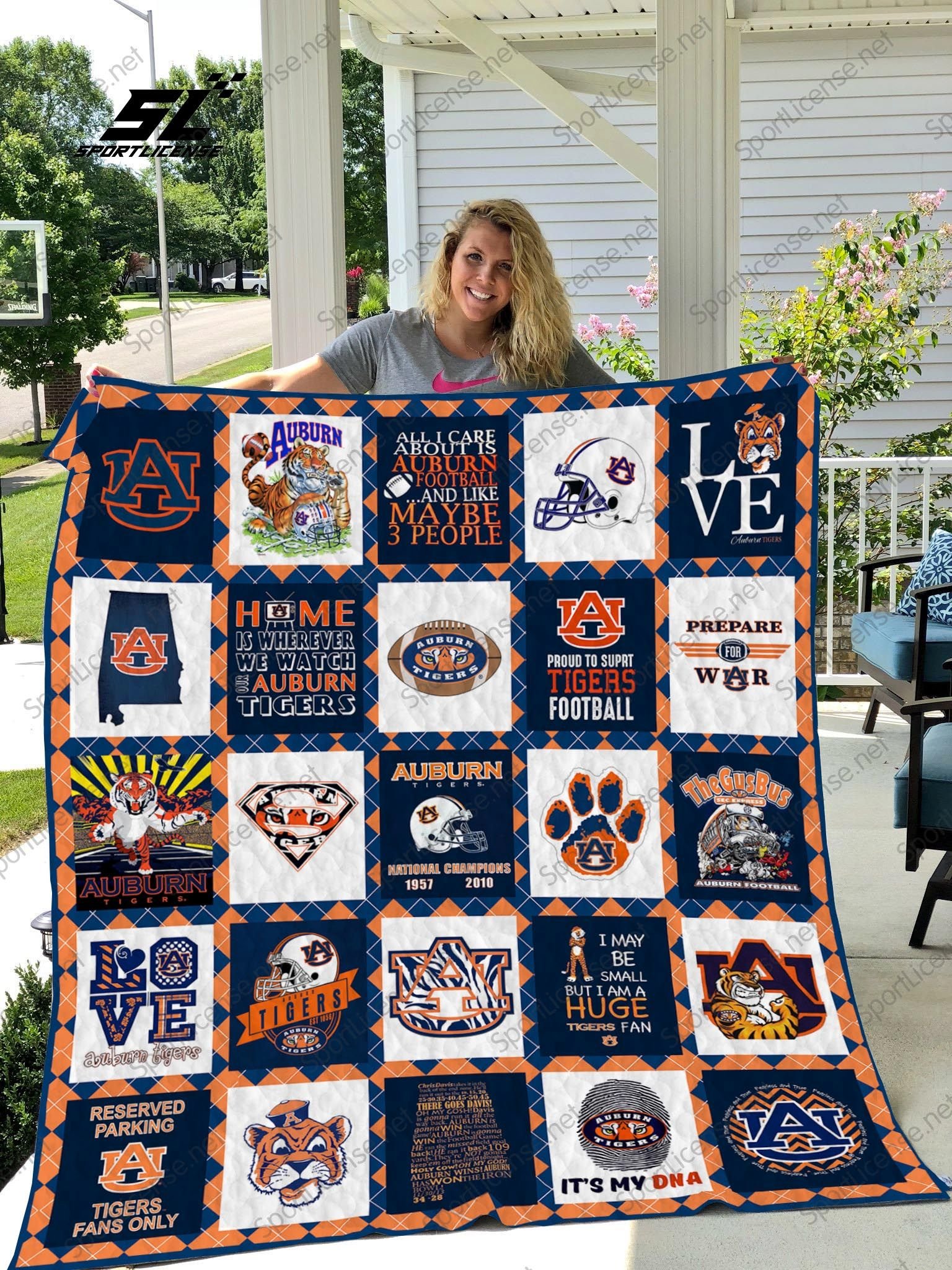 Auburn Tigers Quilt Blanket 05