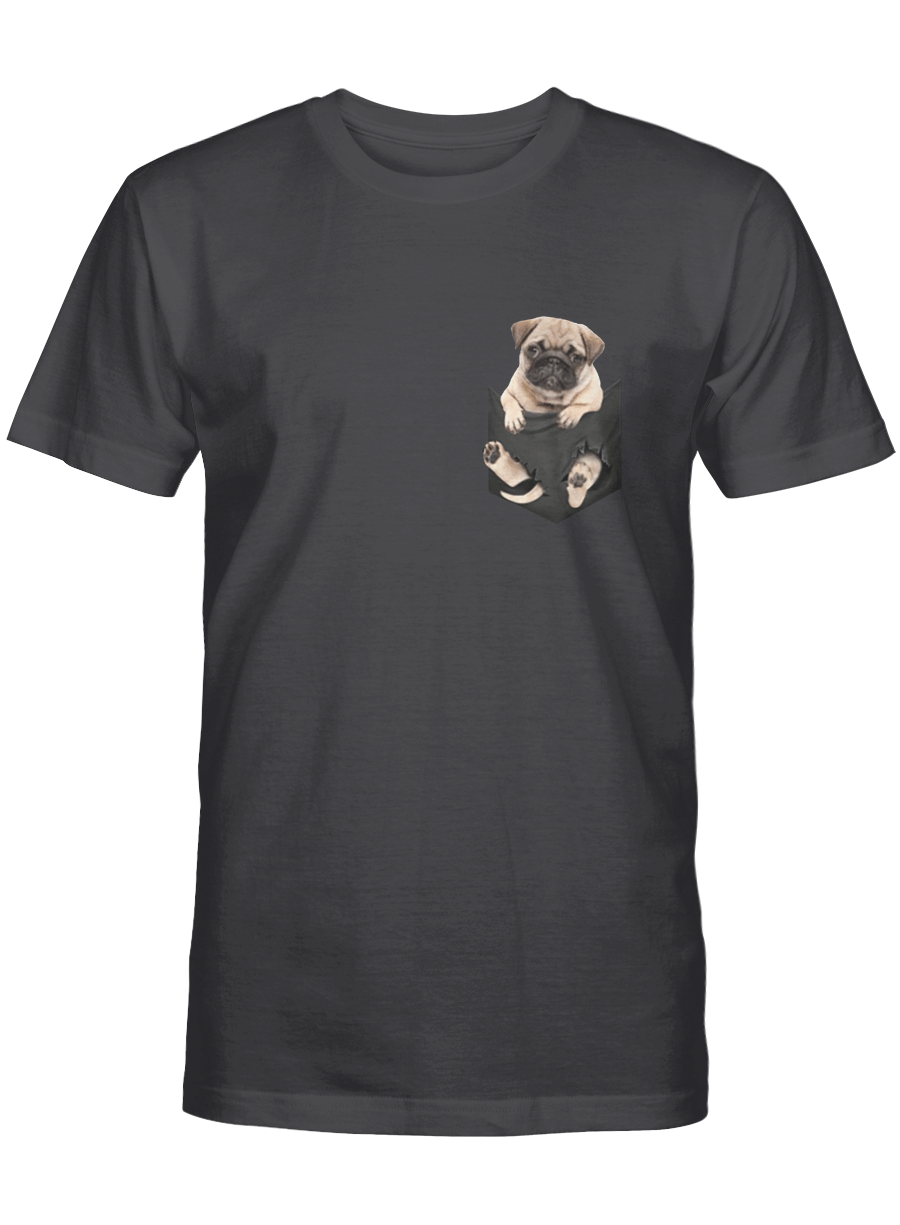 Pug Puppy In Pocket – Pug Tshirt